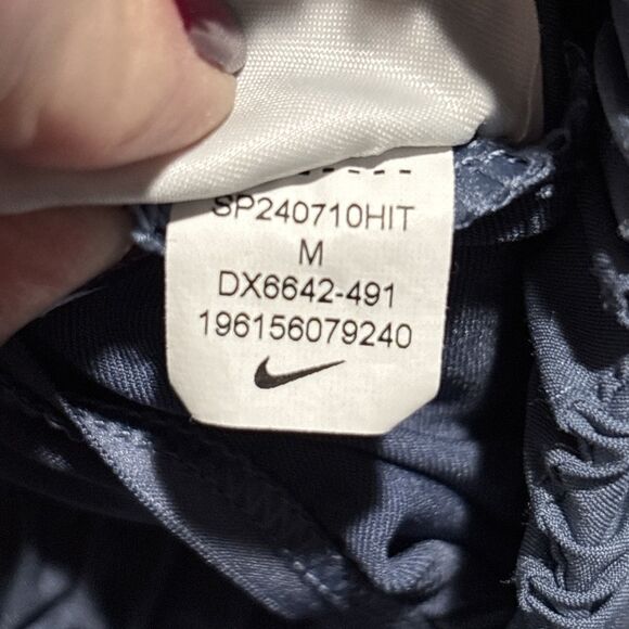 Nike One Dri-Fit Ultra High-Waisted Brief Lined Shorts Slate Blue Women's Medium - Picture 15 of 15